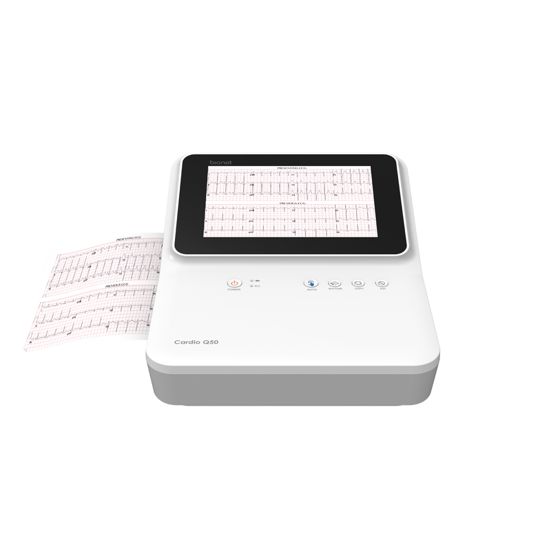 Cardio Q50 - Interpretive 12 Channel Resting Electrocardiogram (ECG / EKG) Machine