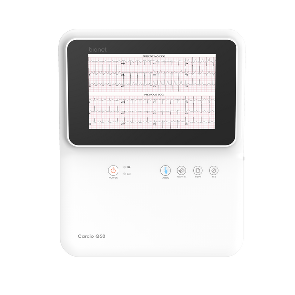 Cardio Q50 - Interpretive 12 Channel Resting Electrocardiogram (ECG / EKG) Machine