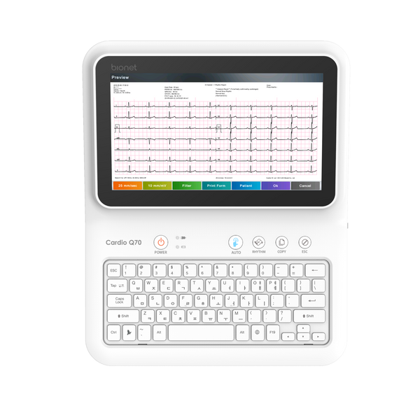 Cardio Q70 - Interpretive 12 Channel Resting Electrocardiogram (ECG / EKG) Machine