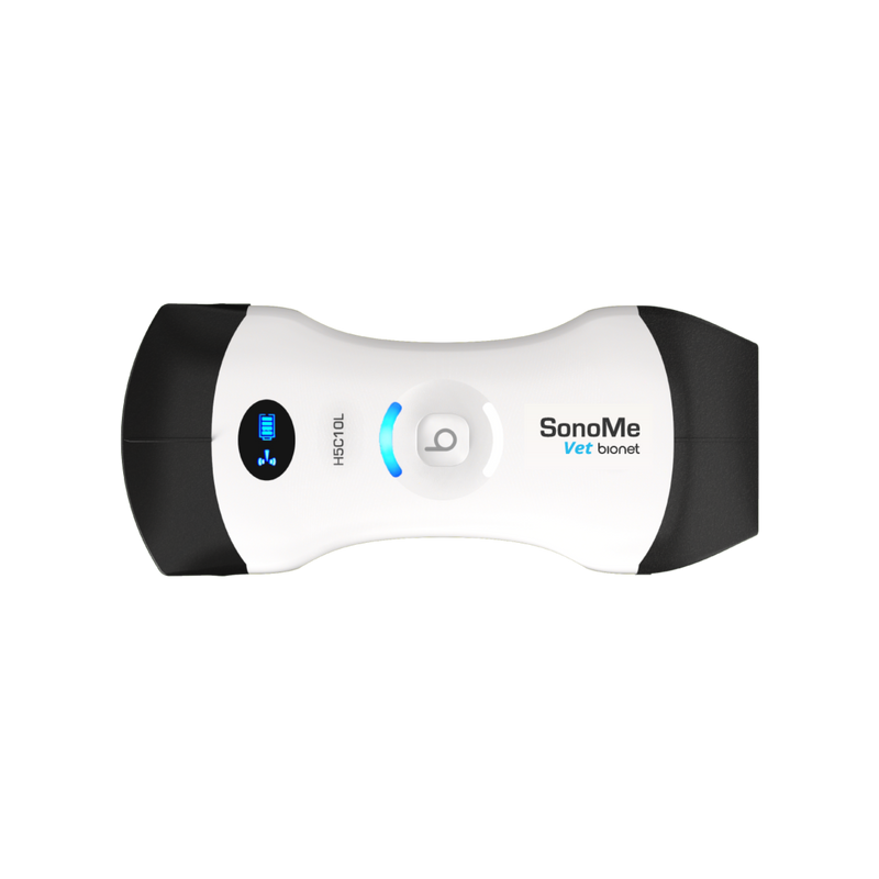 SonoMe Vet H5C10L - Dual Head (Convex & Linear) / Color / High Elements | Bionet Veterinary Wireless Handheld Ultrasound Probe